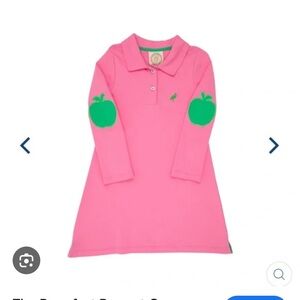 Pink knit dress and green apples by The Beaufort Bonnet Company.